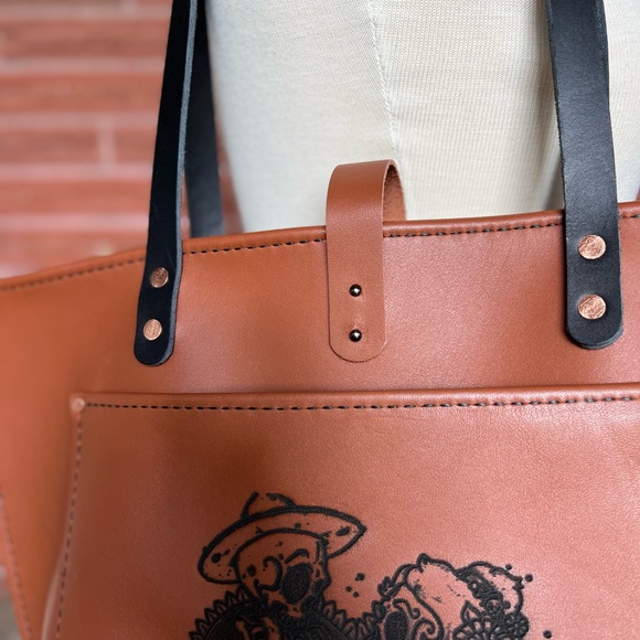 Handmade Leather Tote Bag - Picture 9 of 16